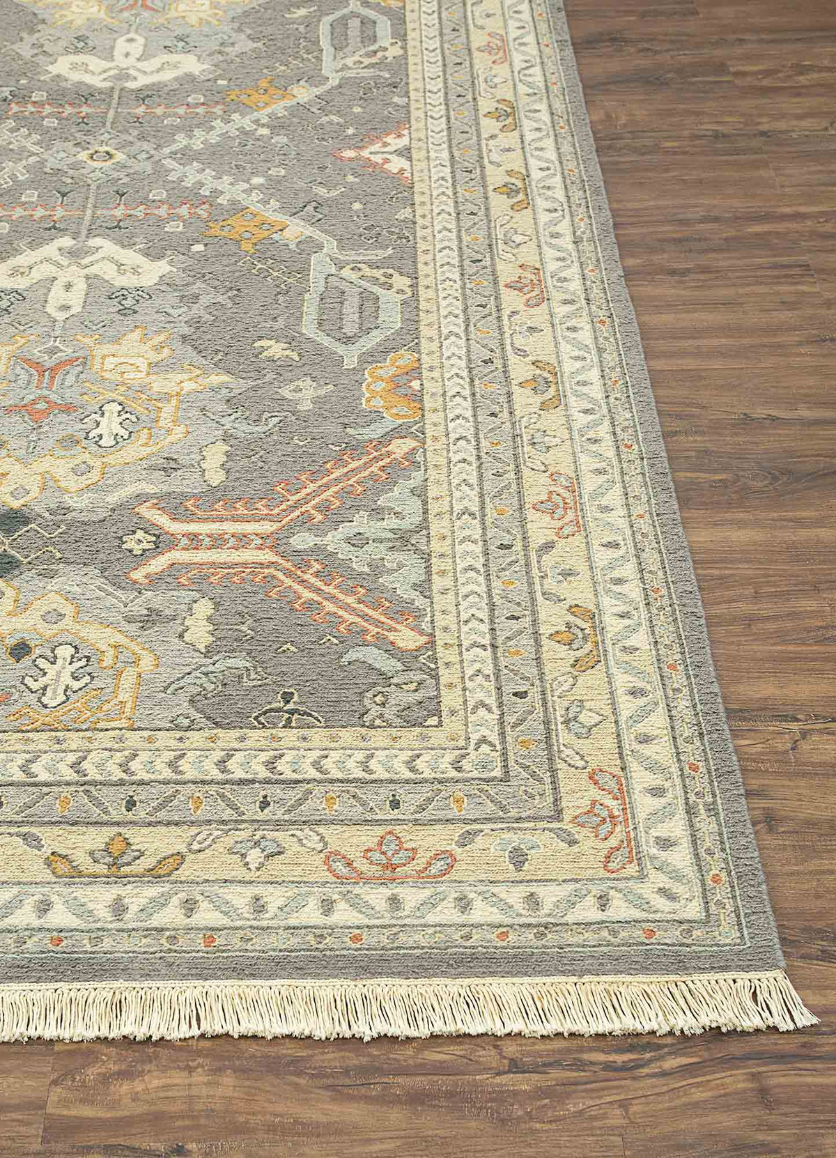 Wollteppich - 90 x 60 cm - olivgrün