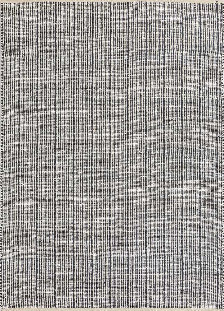 Sisalteppich - 240 x 150 cm - schwarz-weiß