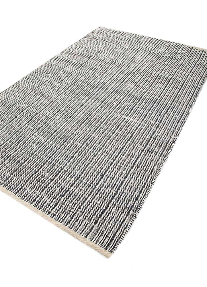 Sisalteppich - 240 x 150 cm - schwarz-weiß