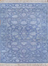 Wollteppich - 150 x 75 cm - seeblau