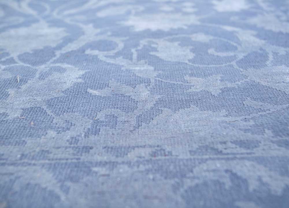 Wollteppich - 150 x 75 cm - seeblau