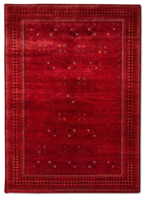 Gabbeh Teppich - Loribaft Indus 400 x 300 cm - rot