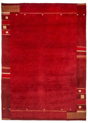 Nepal Teppich 140 x 70 cm - rot