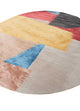 Wollteppich rund  - 240 x 240 cm - gold