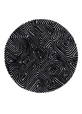 Teppich rund  - 180 x 180 cm - grau