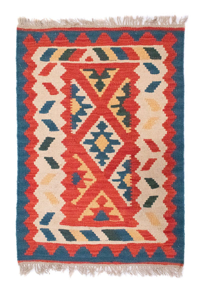 Kelim Teppich - Splash 64 x 95 cm - mehrfarbig