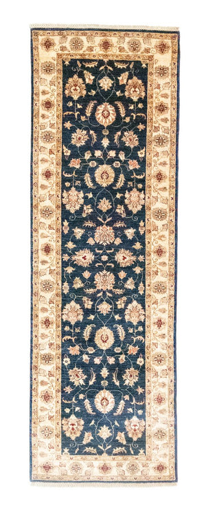 Ziegler Teppich 250 x 81 cm - blau