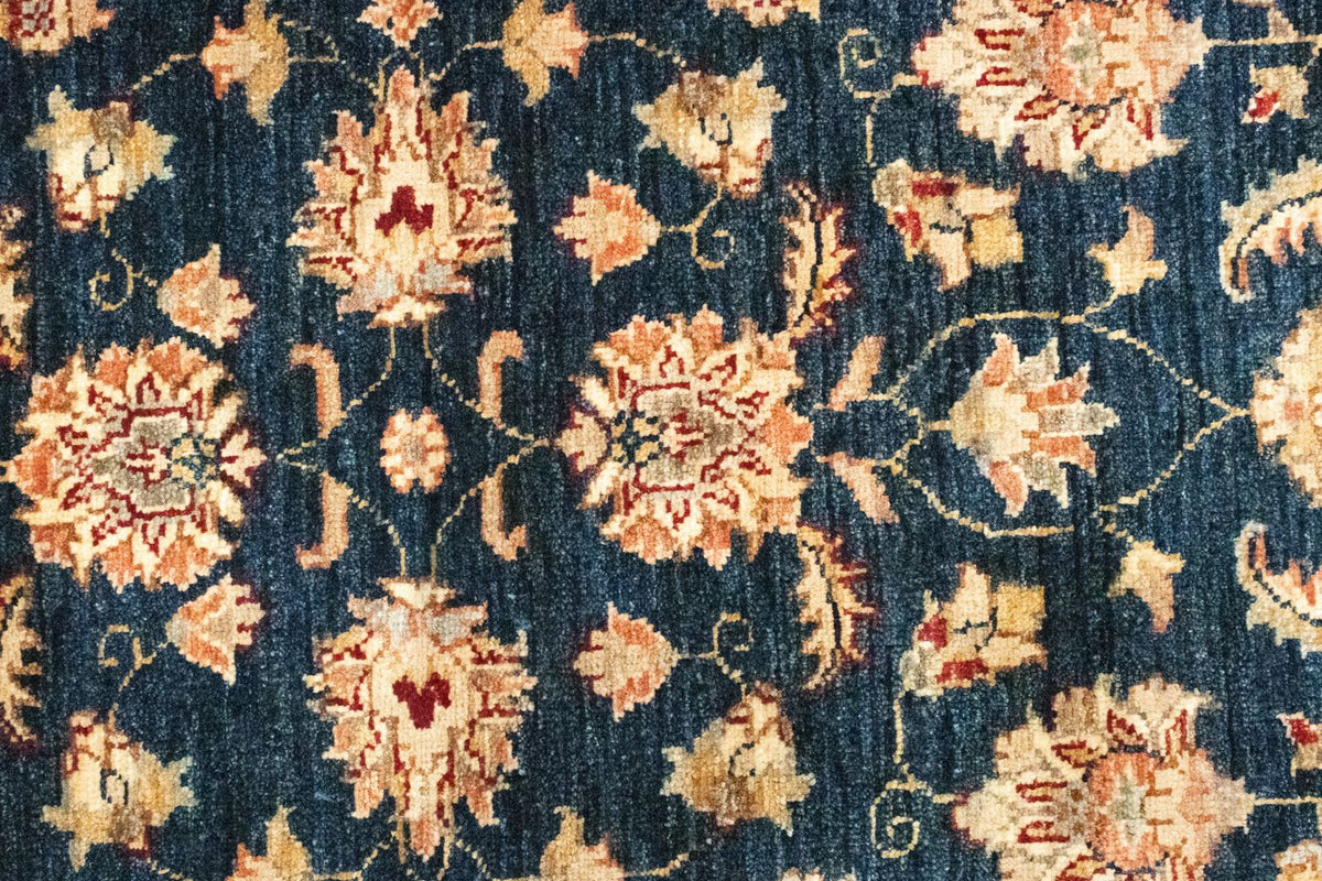 Ziegler Teppich 250 x 81 cm - blau