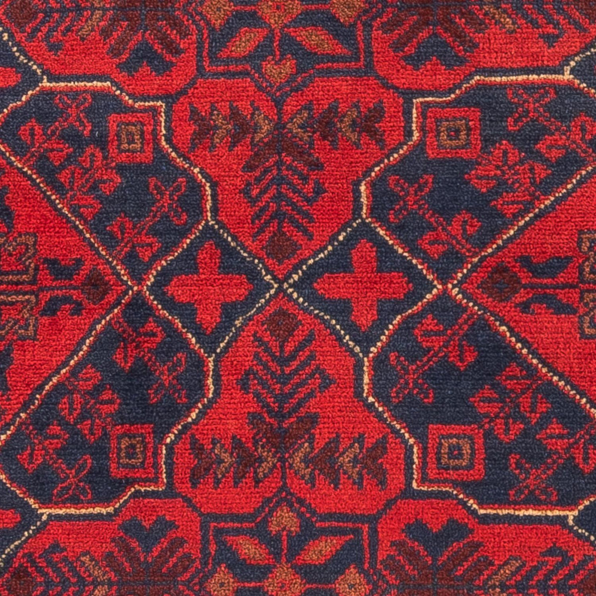 Afghan Teppich - Kunduz 125 x 78 cm - dunkelrot