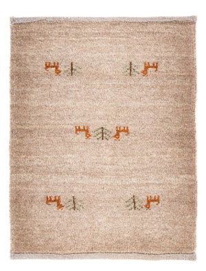 Gabbeh Teppich - Loribaft Perser 60 x 40 cm - hellchoco