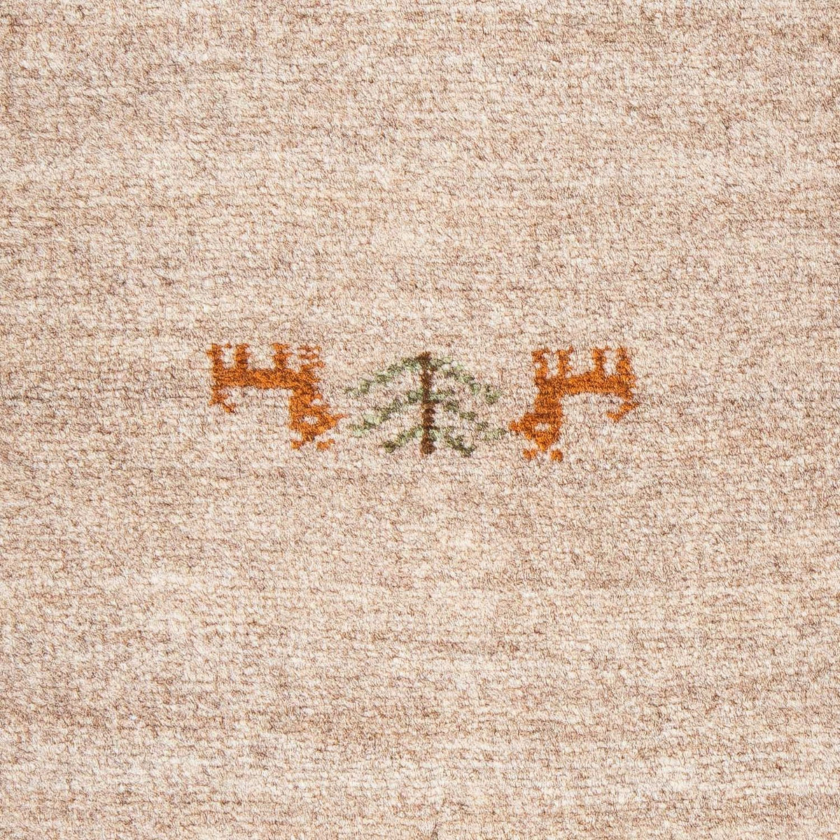 Gabbeh Teppich - Loribaft Perser 60 x 40 cm - hellchoco