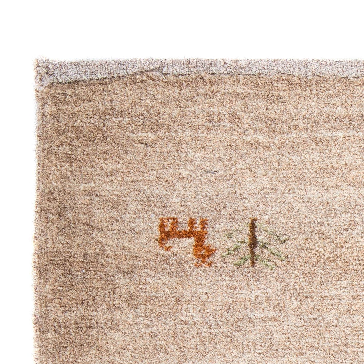 Gabbeh Teppich - Loribaft Perser 60 x 40 cm - hellchoco