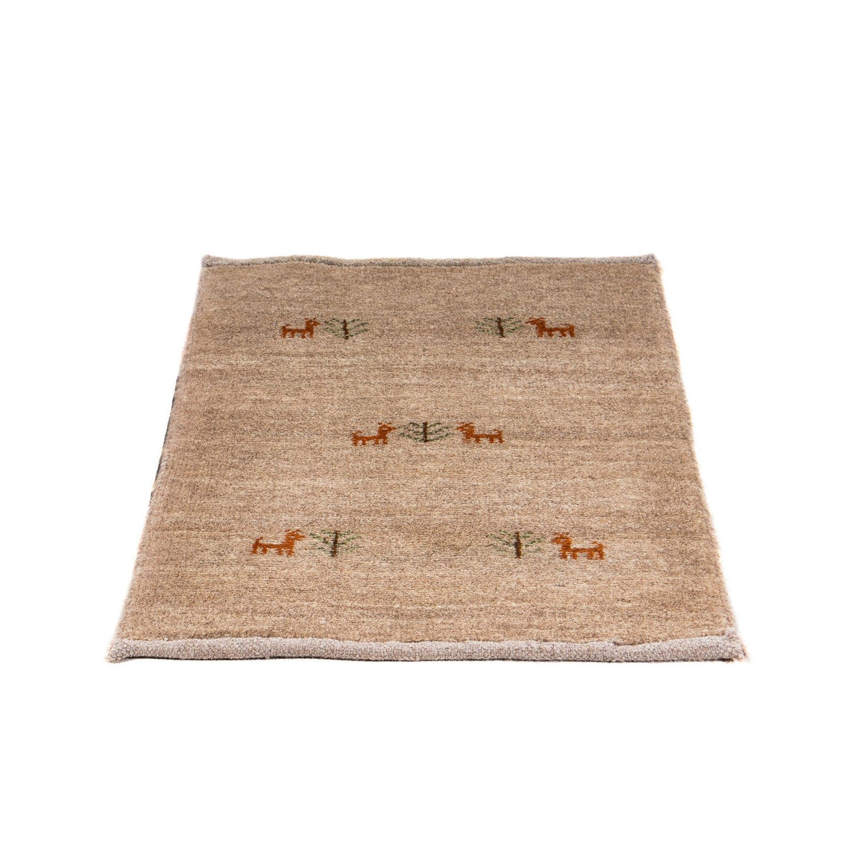 Gabbeh Teppich - Loribaft Perser 60 x 40 cm - hellchoco