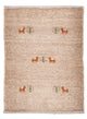 Gabbeh Teppich - Loribaft Perser 60 x 40 cm - hellchoco