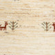 Gabbeh Teppich - Loribaft Perser 60 x 40 cm - beige