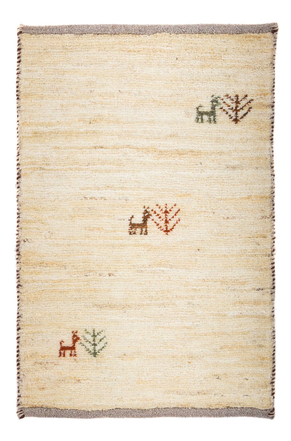 Gabbeh Teppich - Loribaft Perser 60 x 40 cm - beige