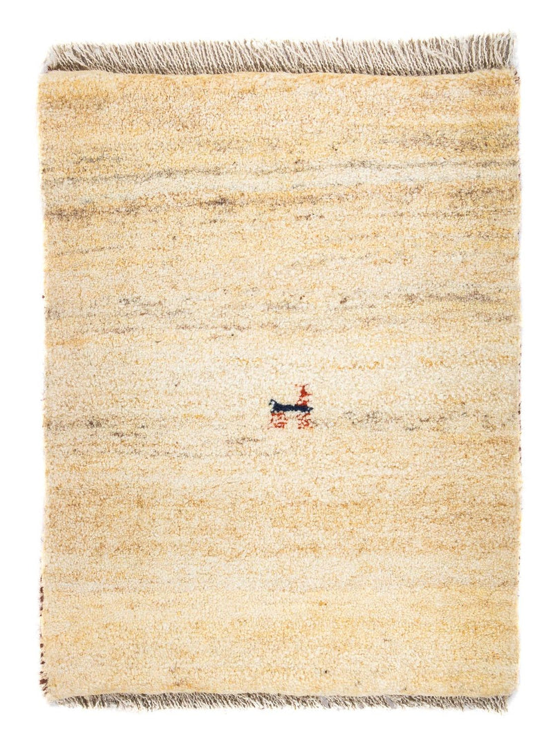 Gabbeh Teppich - Loribaft Perser 60 x 40 cm - beige