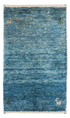 Gabbeh Teppich - Loribaft Perser 60 x 40 cm - hellblau