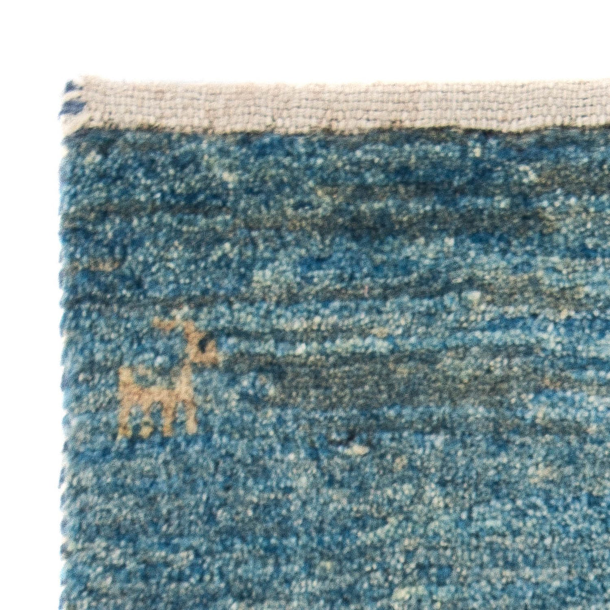 Gabbeh Teppich - Loribaft Perser 60 x 40 cm - hellblau