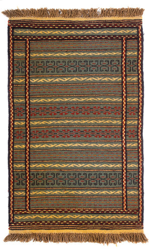 Kelim Teppich - Oriental - 90 x 60 cm - mehrfarbig