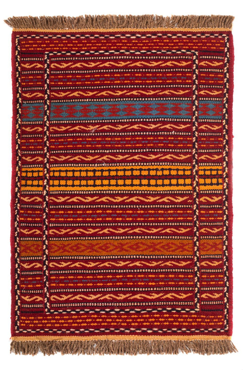 Kelim Teppich - Oriental - 90 x 60 cm - mehrfarbig