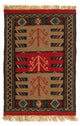 Kelim Teppich - Oriental - 90 x 60 cm - mehrfarbig