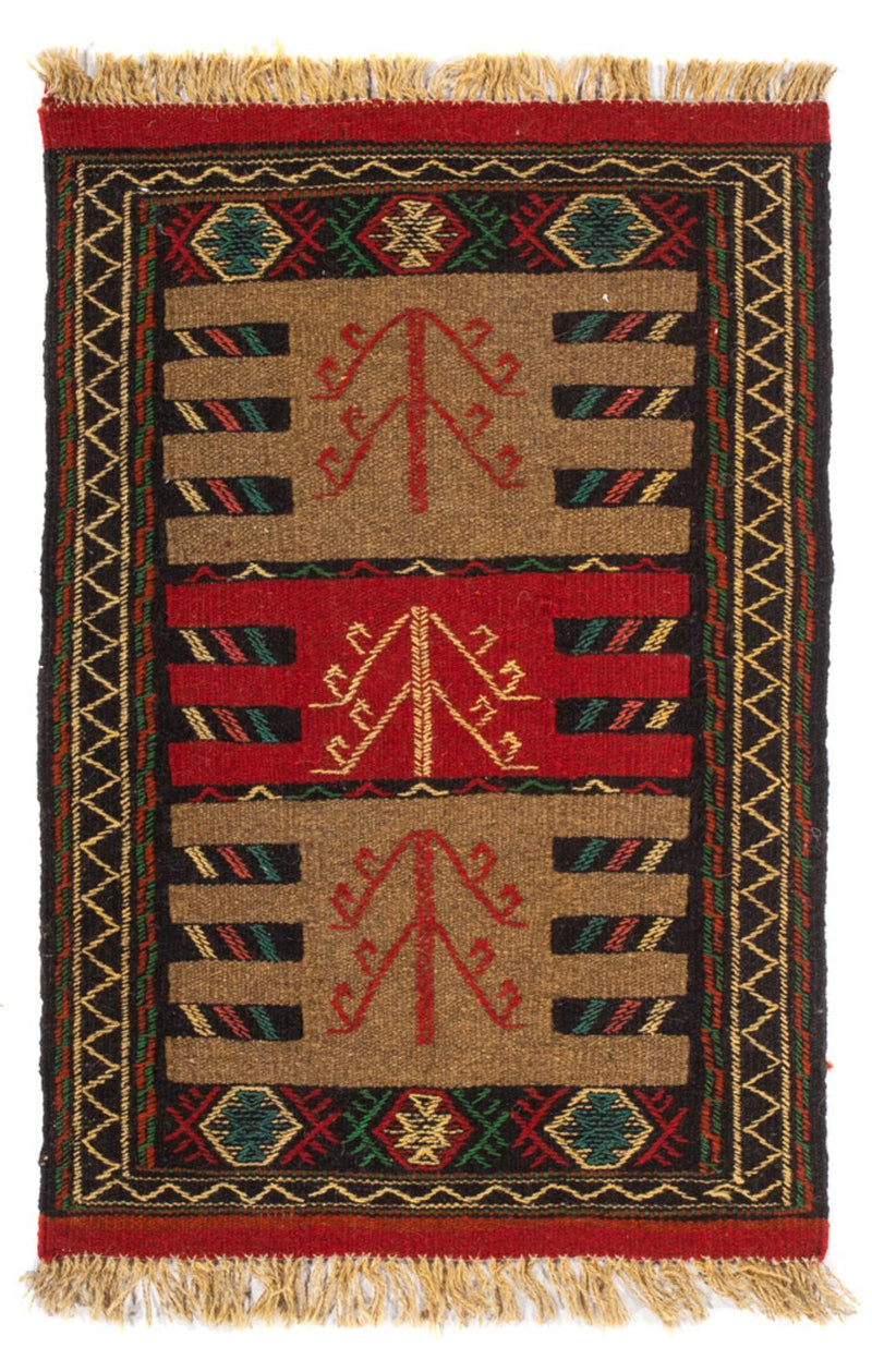 Kelim Teppich - Oriental - 90 x 60 cm - mehrfarbig