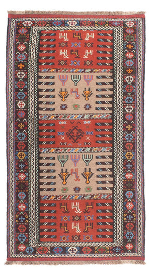 Läufer Kelim - Oriental - 200 x 100 cm - mehrfarbig
