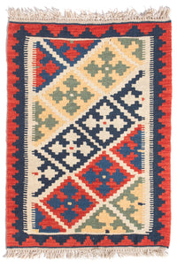 Kelim Teppich - Oriental - 93 x 63 cm - mehrfarbig