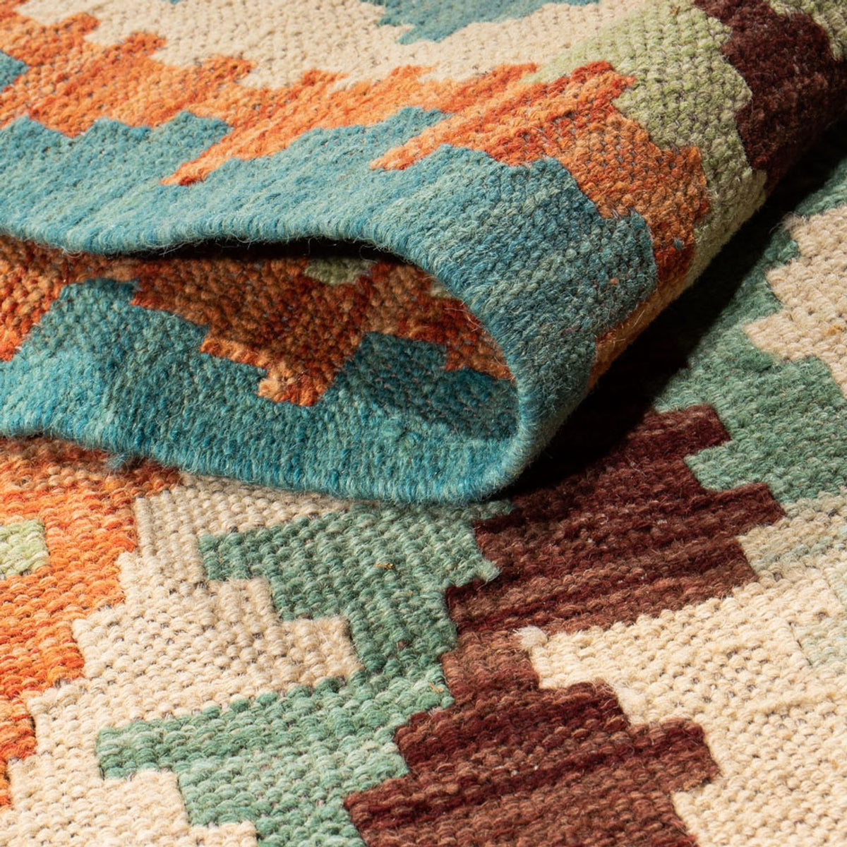 Läufer Kelim - Splash - 304 x 75 cm - mehrfarbig