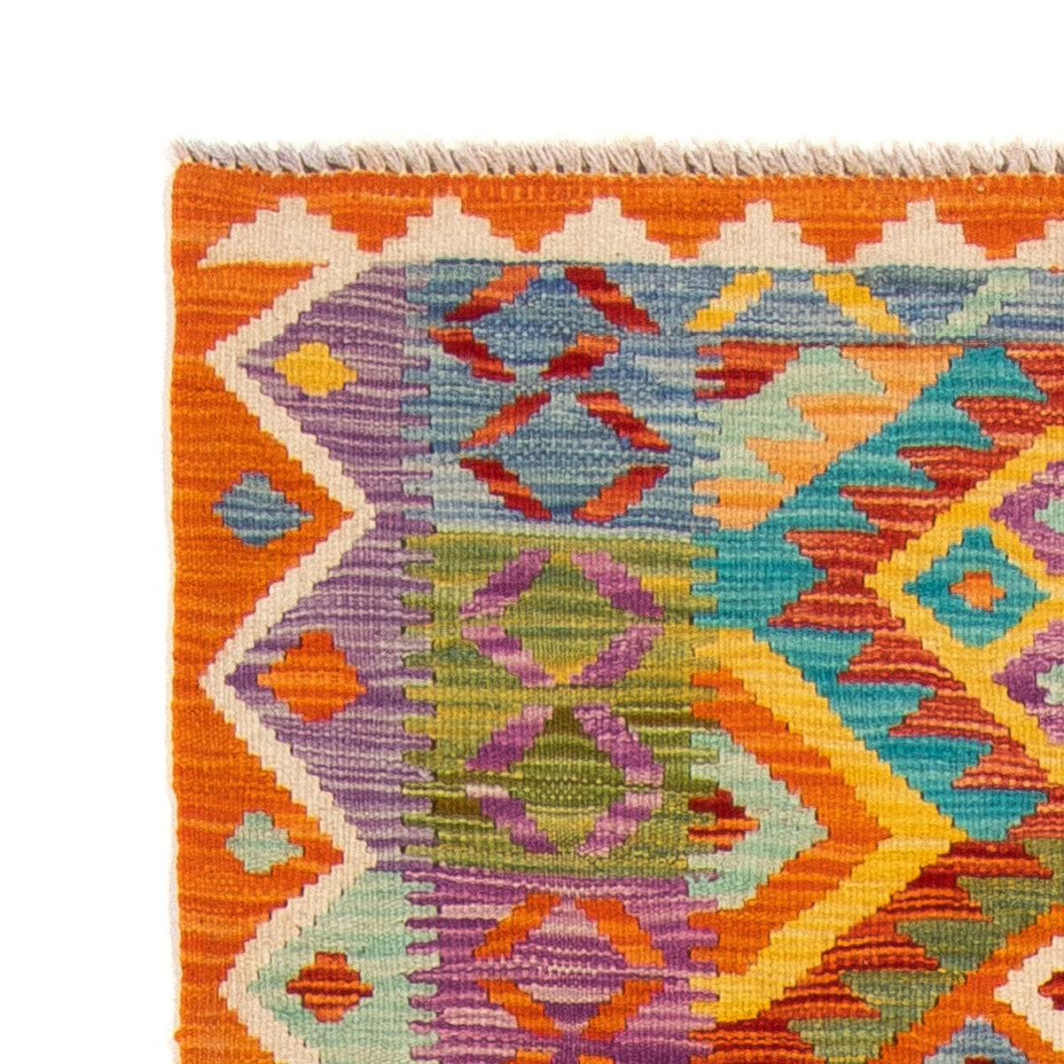 Läufer Kelim - Splash - 210 x 83 cm - mehrfarbig