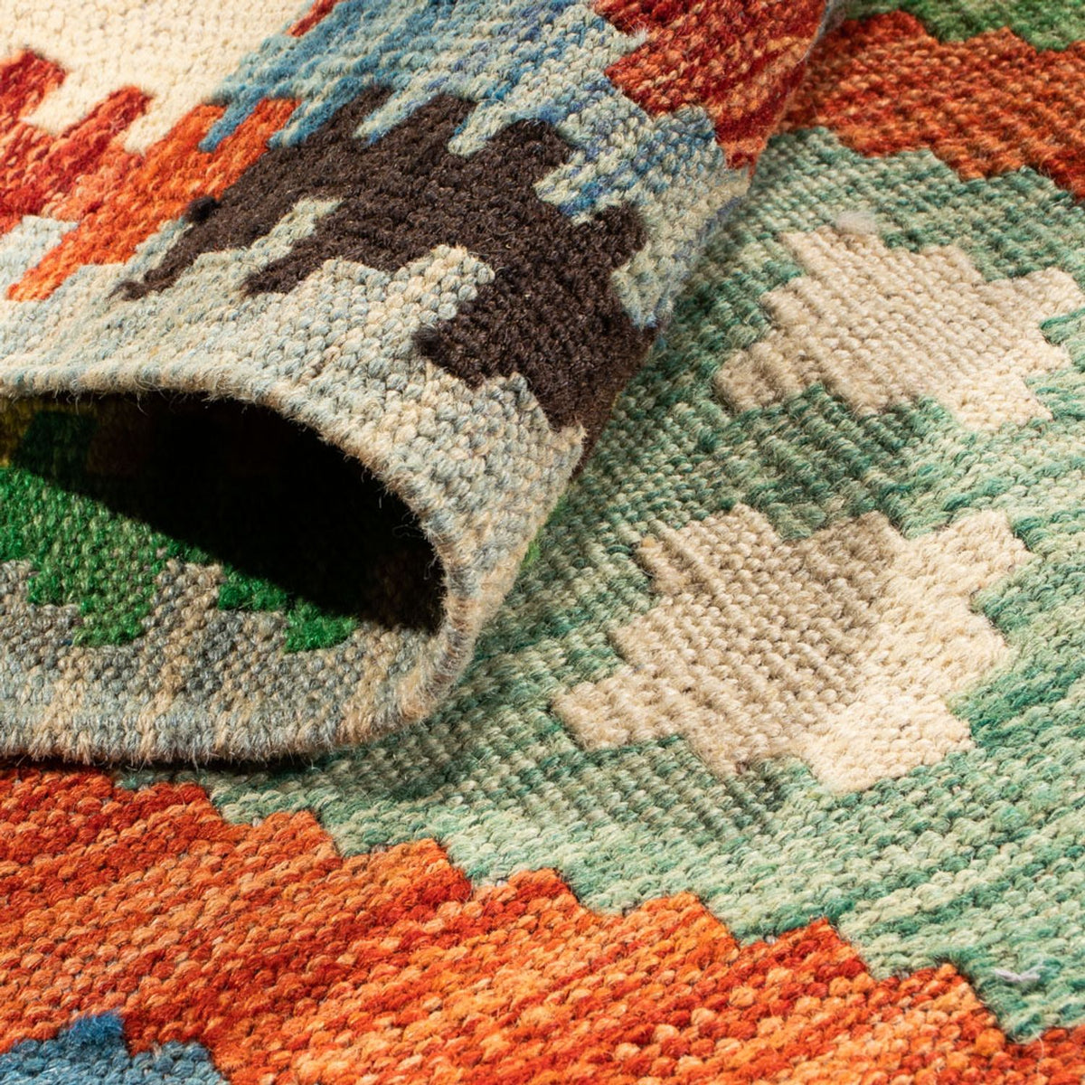 Kelim Teppich - Splash - 89 x 63 cm - mehrfarbig