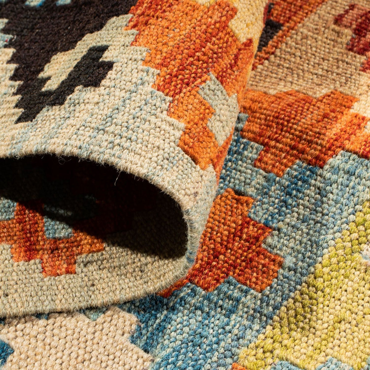 Kelim Teppich - Splash - 89 x 63 cm - mehrfarbig