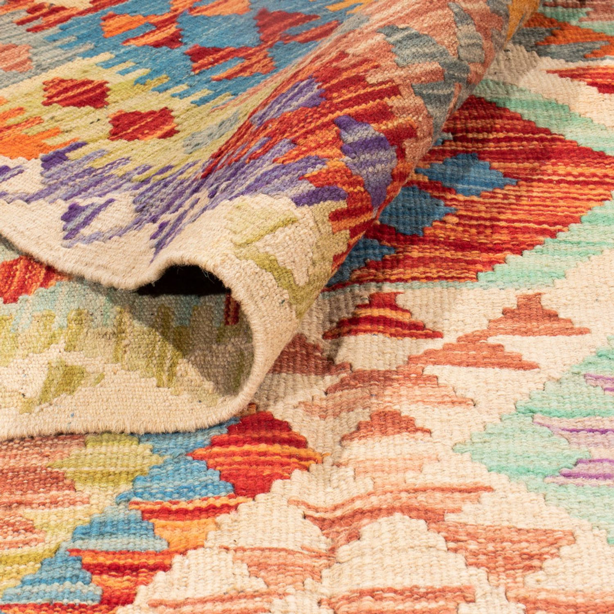 Kelim Teppich - Splash - 401 x 303 cm - mehrfarbig