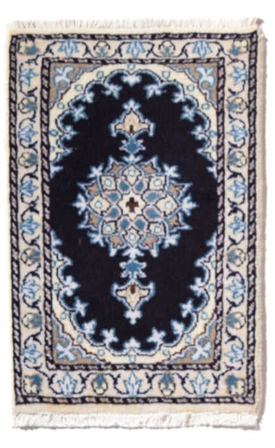 Nain - 12La Teppich 40x60cm - Perserteppich - dunkelblau