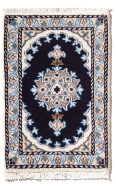 Nain - 12La Teppich 40x60cm - Perserteppich - dunkelblau