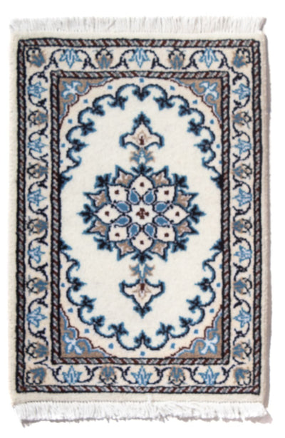 Nain - 12La Teppich 40x60cm - Perserteppich - hellblau