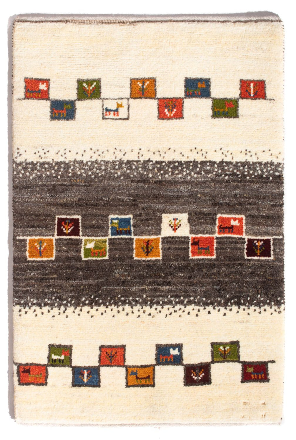 Gabbeh Teppich - Perser - 92 x 63 cm - mehrfarbig