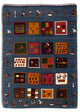 Gabbeh Persisch Teppich 90x65cm - Perserteppich Wollteppich