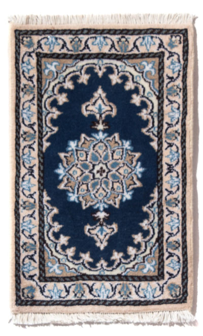 Nain - 12La Teppich 40x60cm - Perserteppich - dunkelblau