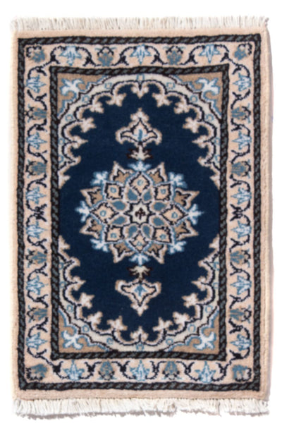 Nain - 12La Teppich 40x60cm - Perserteppich - dunkelblau