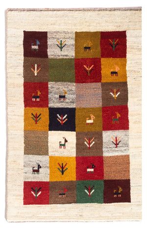 Gabbeh Teppich - Perser - 116 x 78 cm - mehrfarbig