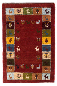Gabbeh Teppich - Perser - 88 x 61 cm - mehrfarbig