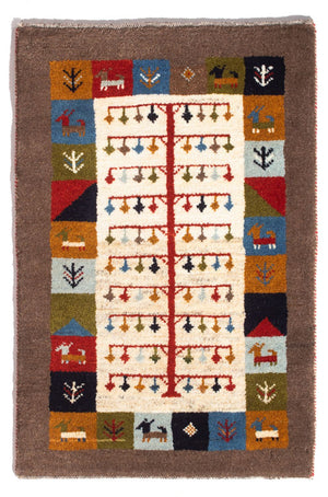 Gabbeh Teppich - Perser - 88 x 61 cm - mehrfarbig
