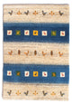 Gabbeh Persisch Teppich 123x85cm - Perserteppich Wollteppich
