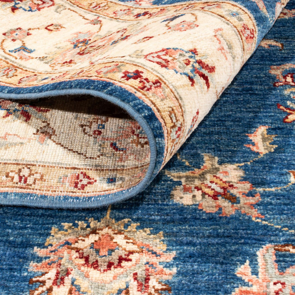 Ziegler Teppich - 201 x 152 cm - blau