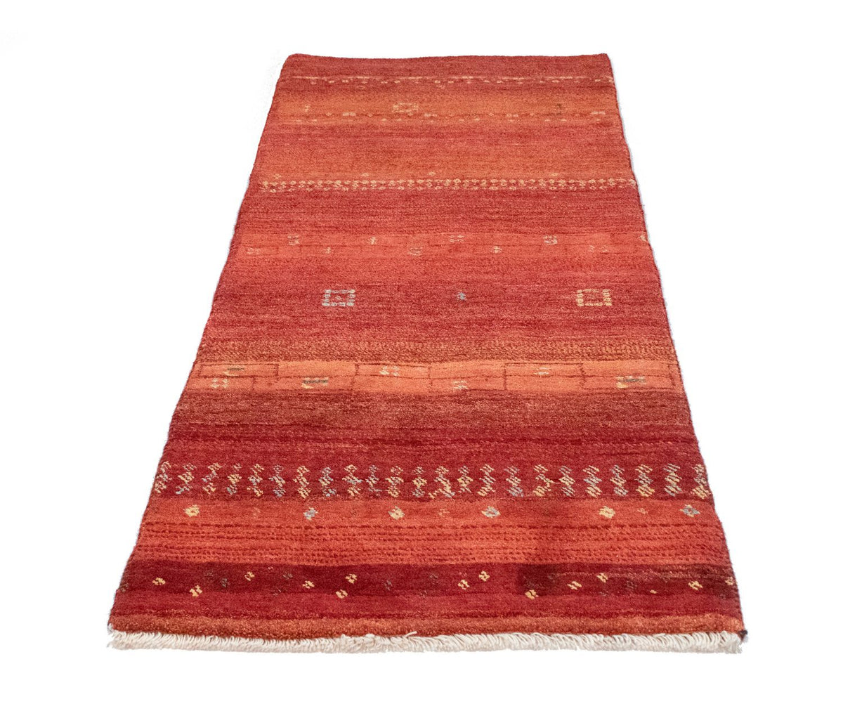 Gabbeh Teppich - Perser 215 x 75 cm - rot