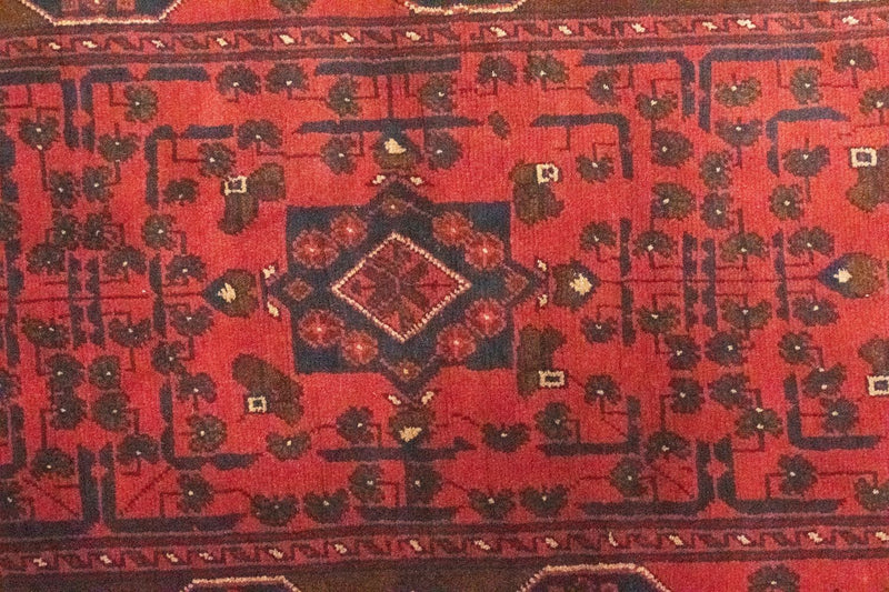 Afghan Teppich - Kunduz 295 x 75 cm - rot