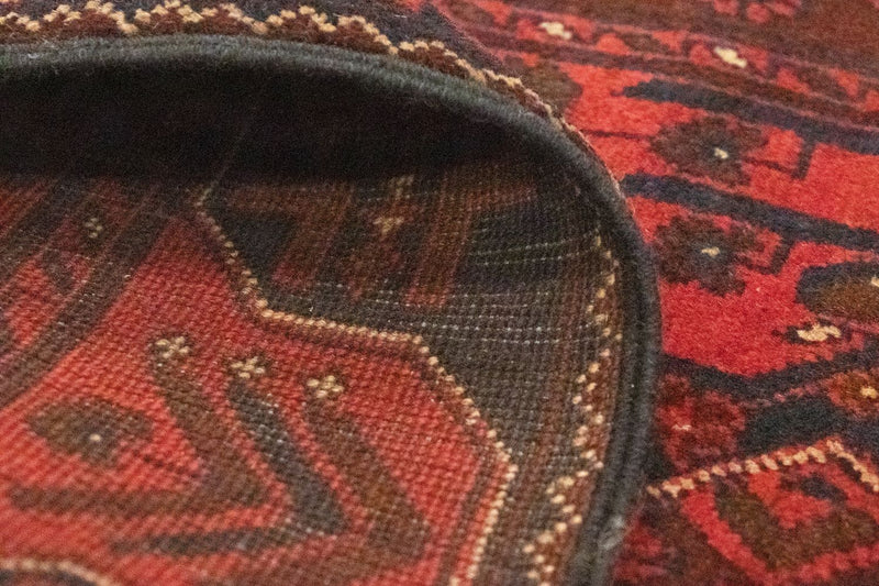 Afghan Teppich - Kunduz 295 x 75 cm - rot