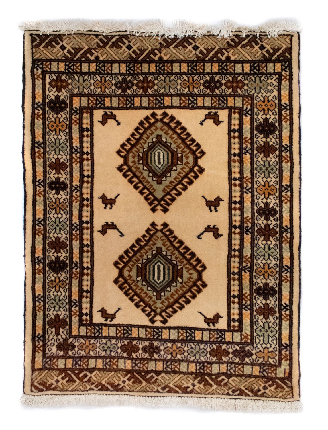 Turkaman Teppich 87 x 64 cm - beige